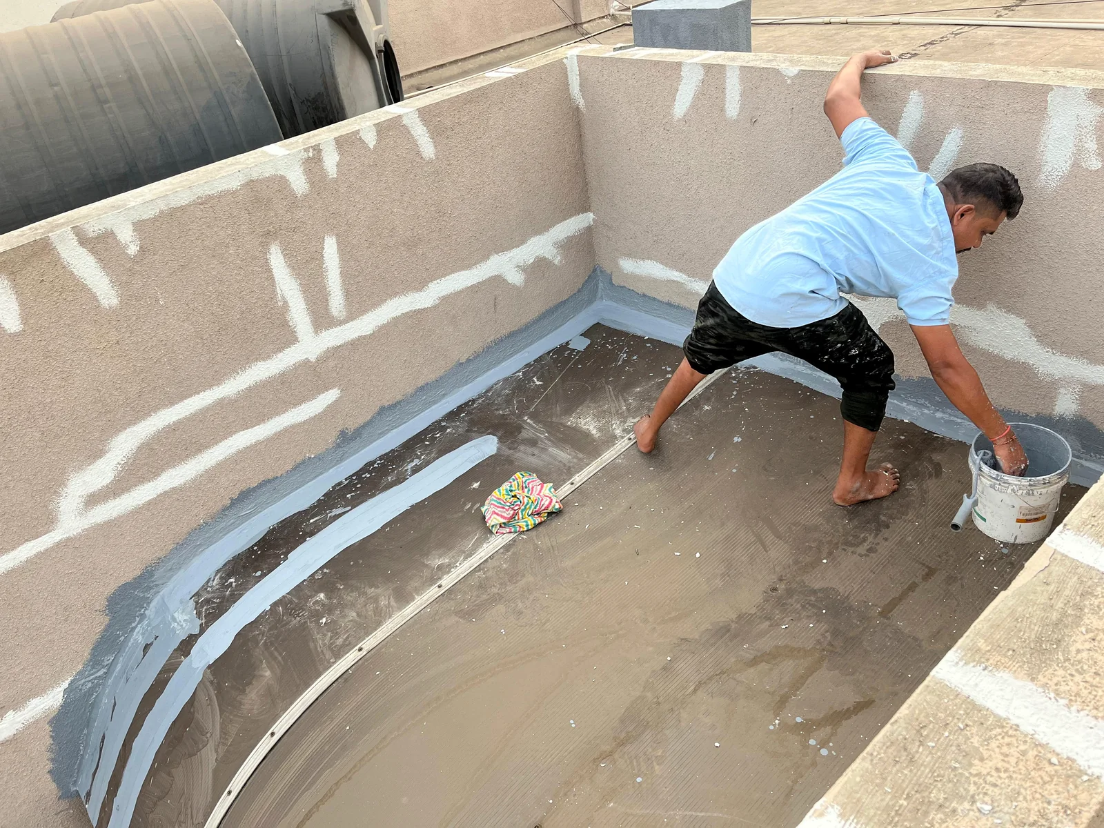 Society Terrace Waterproofing and Parapet Sealing at Baner