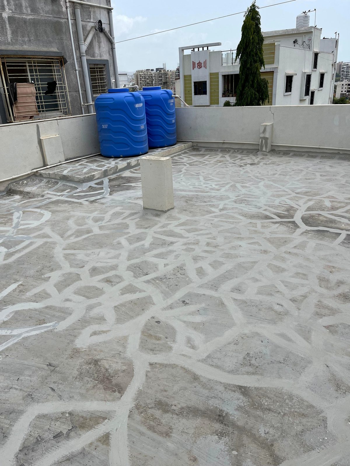 Terrace structural crack filling network in Pune